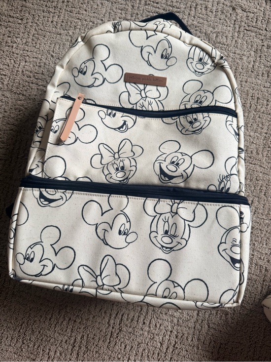Petunia Pickle Bottom Other - Disney Cream Canvas Backpack + mini bag with Mickey & Minnie Sketches